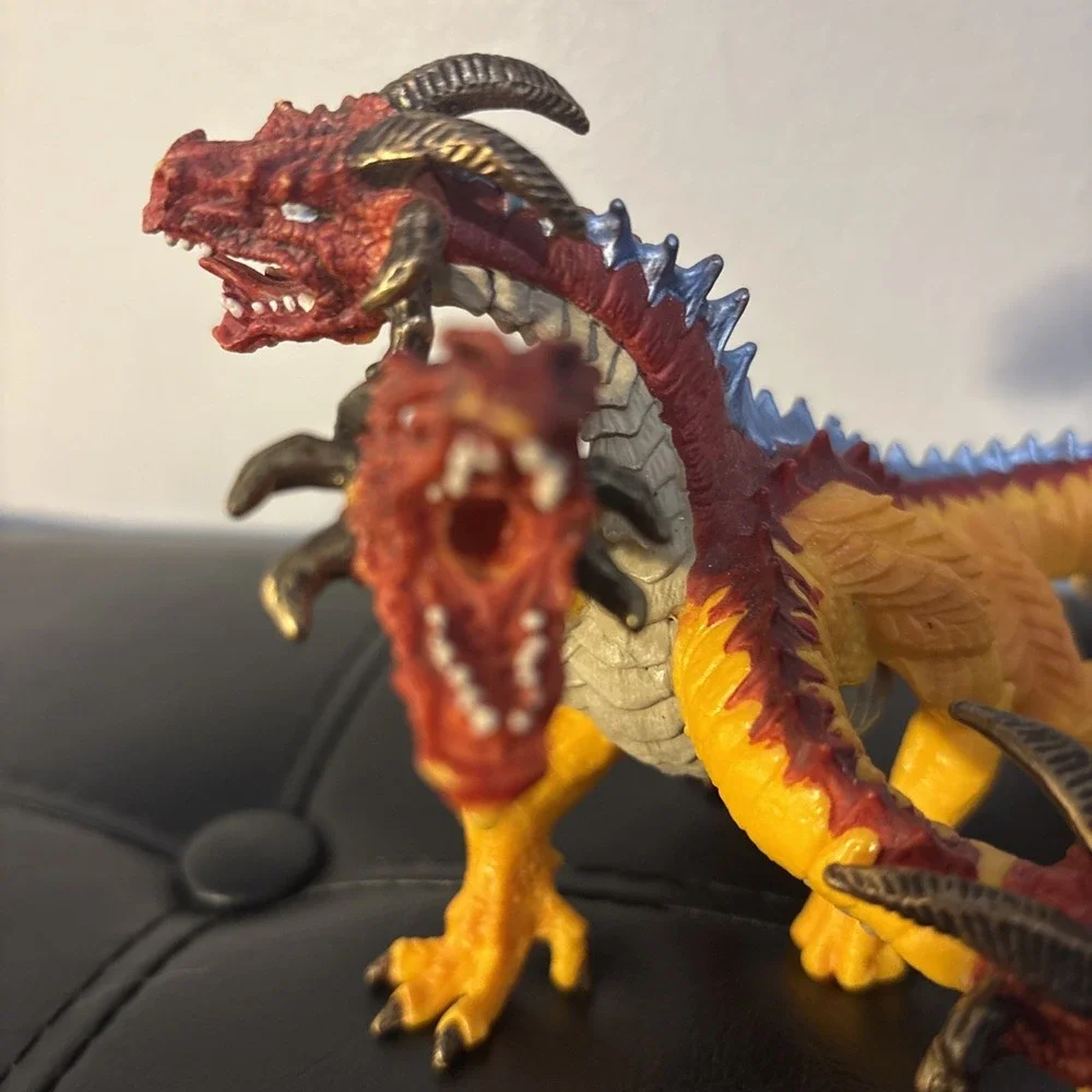 FIRE Dragon Fantasy Figure 3 Headed Safari Ltd 2010 Toy Read